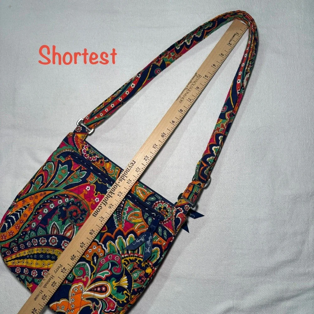 Vera Bradley Sun Valley Paisley Quilted Cotton Crossbody Bag Adjustable Strap